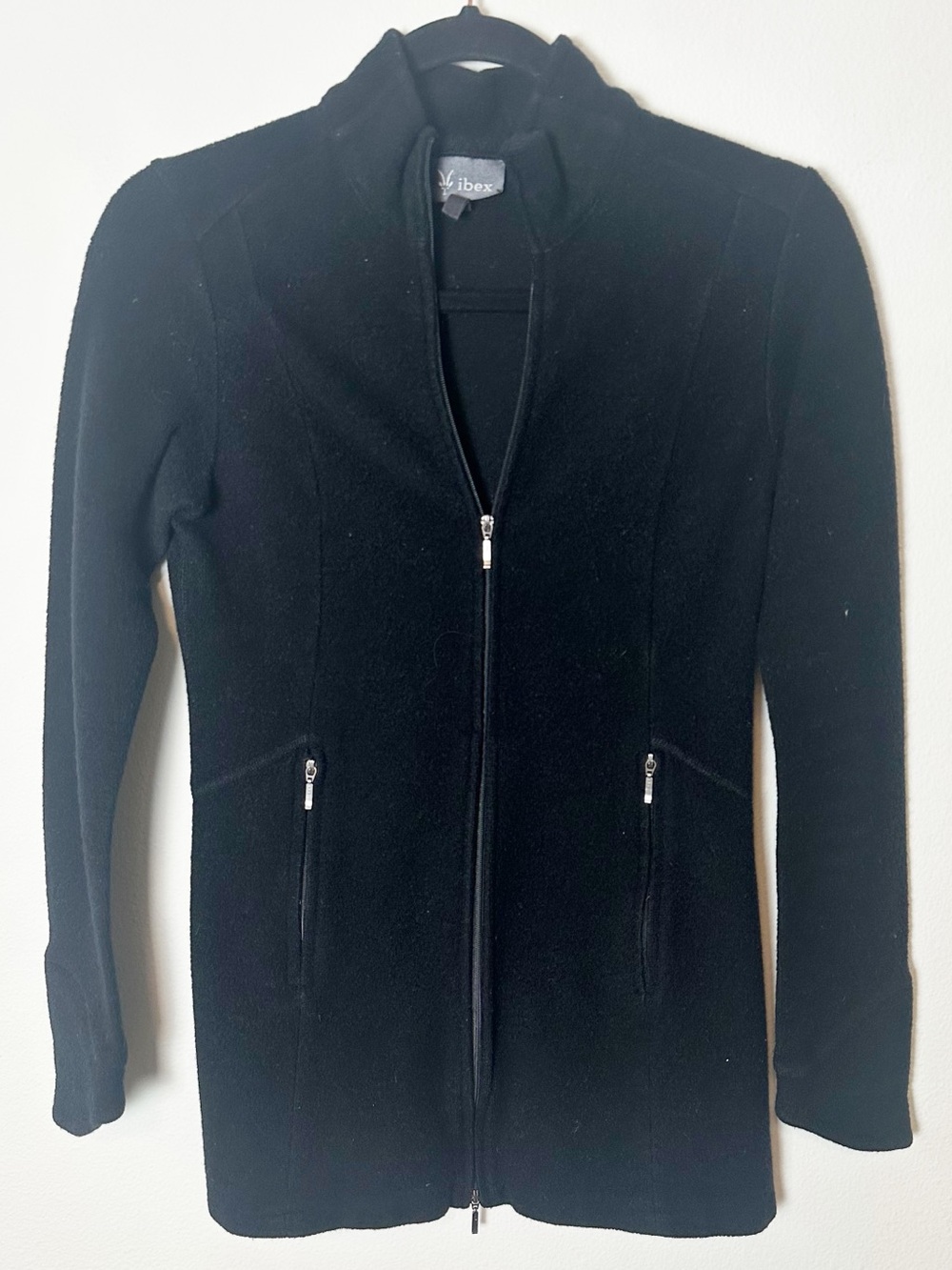 Ibex Women's Merino Wool Full Zip Jacket Black Extra Small